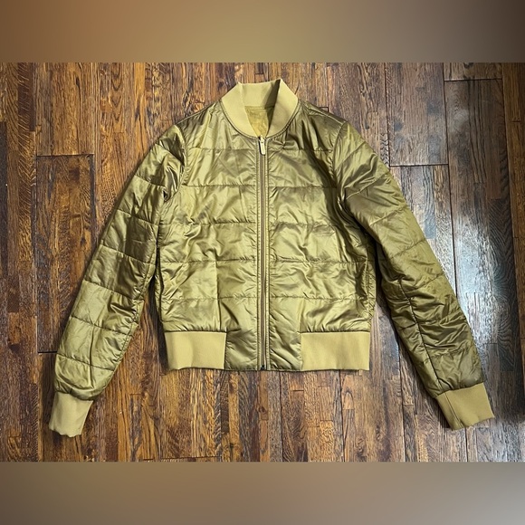 LULULEMON Nonstop Bomber Jacket Reversible in Gold Spice Size 4 - Picture 6 of 14